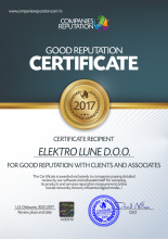 Elektrolune Certificate